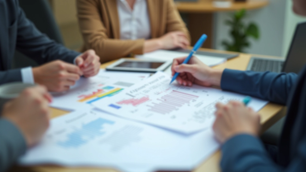 Dokumentation von Versicherungspolicen mit Diagrammen und Analysewerkzeugen auf einem modernen Schreibtisch