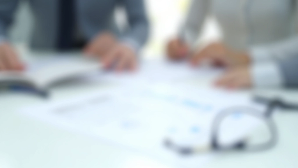 Medizinische Unterlagen und ärztliche Befunde auf einem Schreibtisch, Lesebrille daneben, professionelle Beleuchtung